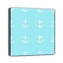 Aqua Anchor Mini Canvas 6  x 6  View1