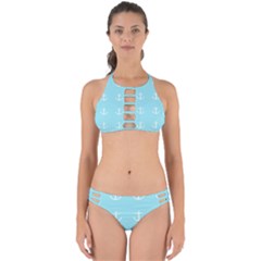 Aqua Anchor Perfectly Cut Out Bikini Set by snowwhitegirl