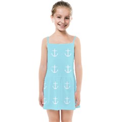 Aqua Anchor Kids Summer Sun Dress by snowwhitegirl