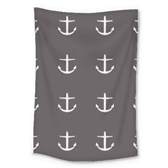 Grey Anchors Large Tapestry