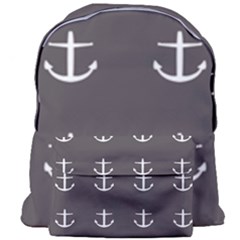 Grey Anchors Giant Full Print Backpack by snowwhitegirl