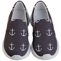 Grey Anchors Kid s Lightweight Slip Ons by snowwhitegirl