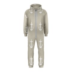 Lt Grey Anchors Hooded Jumpsuit (kids)