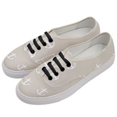 Lt Grey Anchors Women s Classic Low Top Sneakers by snowwhitegirl