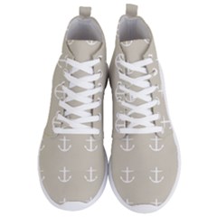 Lt Grey Anchors Men s Lightweight High Top Sneakers