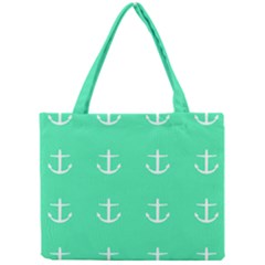 Seafoam Anchors Mini Tote Bag by snowwhitegirl