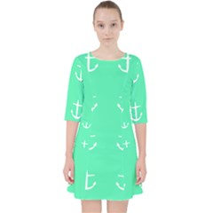 Seafoam Anchors Pocket Dress by snowwhitegirl