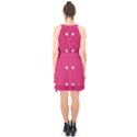 Small Pink Dot Halter Collar Waist Tie Chiffon Dress View2