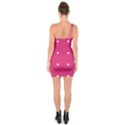 Small Pink Dot One Soulder Bodycon Dress View2