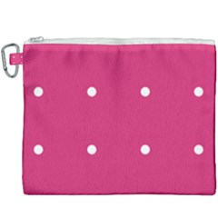 Small Pink Dot Canvas Cosmetic Bag (xxxl) by snowwhitegirl