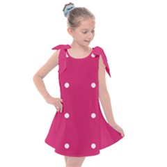 Small Pink Dot Kids  Tie Up Tunic Dress by snowwhitegirl