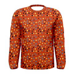 Red Retro Dots Men s Long Sleeve Tee by snowwhitegirl