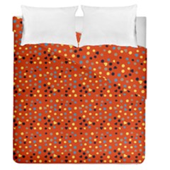 Red Retro Dots Duvet Cover Double Side (queen Size) by snowwhitegirl