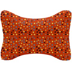 Red Retro Dots Seat Head Rest Cushion by snowwhitegirl