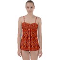 Red Retro Dots Babydoll Tankini Set View1