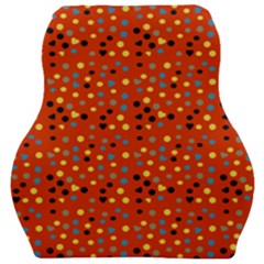 Red Retro Dots Car Seat Velour Cushion  by snowwhitegirl