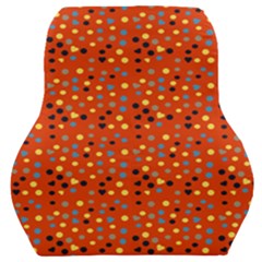 Red Retro Dots Car Seat Back Cushion  by snowwhitegirl