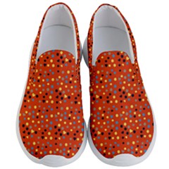 Red Retro Dots Men s Lightweight Slip Ons by snowwhitegirl