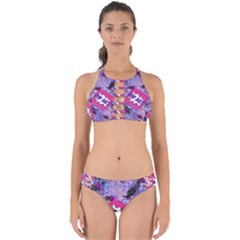 Purple Retro Pop Perfectly Cut Out Bikini Set by snowwhitegirl