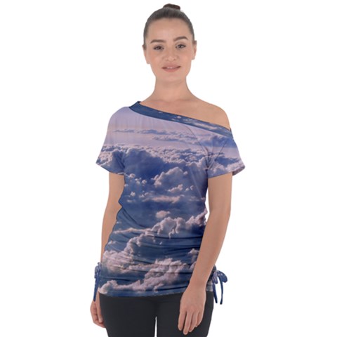 In The Clouds Tie-up Tee by snowwhitegirl