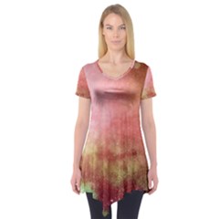 Galaxy Red Short Sleeve Tunic  by snowwhitegirl