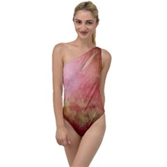 Galaxy Red To One Side Swimsuit by snowwhitegirl