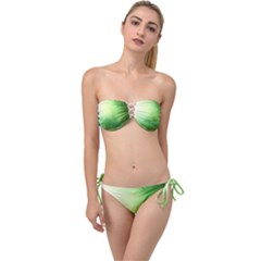 Galaxy Green Twist Bandeau Bikini Set