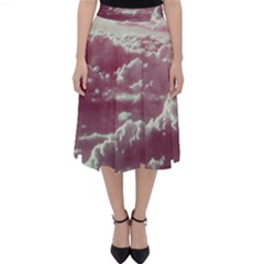 In The Clouds Pink Folding Skater Skirt by snowwhitegirl