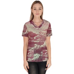 In The Clouds Pink Scrub Top by snowwhitegirl