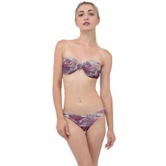 In The Clouds Pink Classic Bandeau Bikini Set by snowwhitegirl