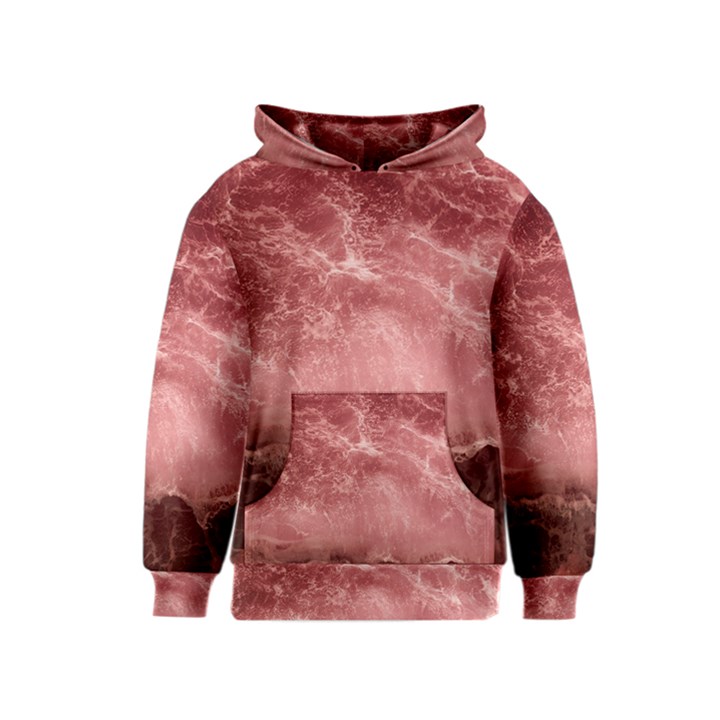 Red  Ocean Splash Kids  Pullover Hoodie