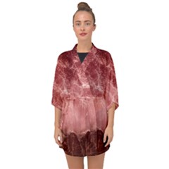 Red  Ocean Splash Half Sleeve Chiffon Kimono by snowwhitegirl