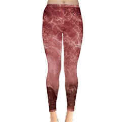 Red  Ocean Splash Inside Out Leggings by snowwhitegirl