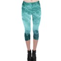 Green Ocean Splash Capri Leggings  View1