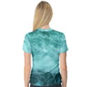 Green Ocean Splash V-Neck Sport Mesh Tee View2