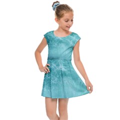 Green Ocean Splash Kids Cap Sleeve Dress by snowwhitegirl