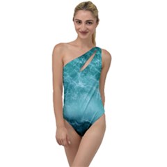 Green Ocean Splash To One Side Swimsuit by snowwhitegirl