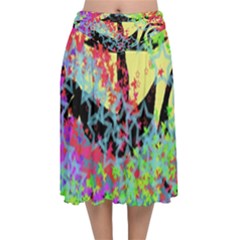 Wow Velvet Flared Midi Skirt by snowwhitegirl