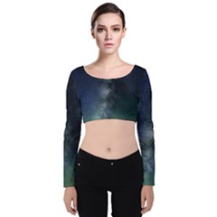 Galaxy Sky Velvet Crop Top