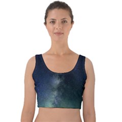 Galaxy Sky Velvet Crop Top