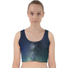 Galaxy Sky Velvet Racer Back Crop Top by snowwhitegirl