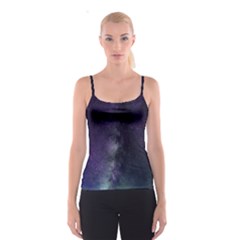 Galaxy Sky Purple Spaghetti Strap Top by snowwhitegirl