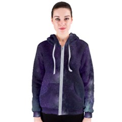 Galaxy Sky Purple Women s Zipper Hoodie by snowwhitegirl