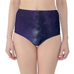 Galaxy Sky Purple Classic High-waist Bikini Bottoms by snowwhitegirl