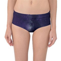 Galaxy Sky Purple Mid-waist Bikini Bottoms by snowwhitegirl