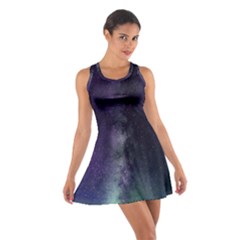 Galaxy Sky Purple Cotton Racerback Dress by snowwhitegirl