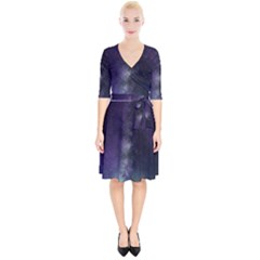 Galaxy Sky Purple Wrap Up Cocktail Dress by snowwhitegirl