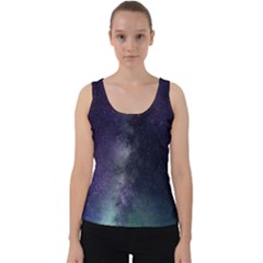 Galaxy Sky Purple Velvet Tank Top