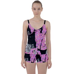 Weird Smile Tie Front Two Piece Tankini by snowwhitegirl