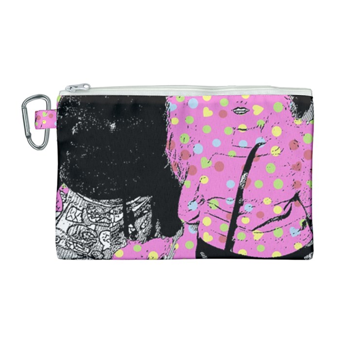 Weird Smile Canvas Cosmetic Bag (Large)